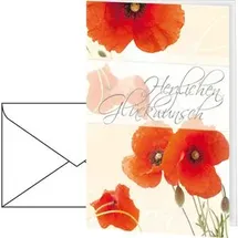 Sigel Glückwunschkarten Red Poppies DIN A6