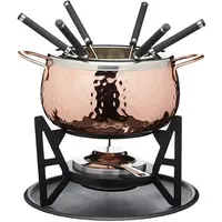 Artesà Fondue ARTESÀ "Artesà", gold (goldfarben), B:23cm H:24cm, Fondues, handgefertigt, mit Kupfereffekt