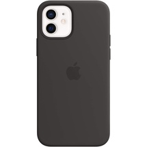 Apple iPhone 12 | 12 Pro Silikon Case mit MagSafe schwarz