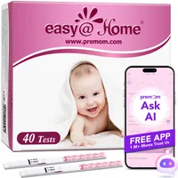 Easy@Home 40 x Schwangerschaftstest Frühtest 10 mIU/ml - Empfindliches Pregnancy Test - Frühschwangerschaftstest Streifen mit Höchster Genauigkeit | Zuverlässiger Ultra Frühtest Schwangerschaft
