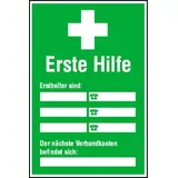 SafetyMarking 21.0092 Aushang Erste Hilfe Ersthelfer Verzeichnis Folie selbstklebend (B x H) 200mm x 300mm 1St.