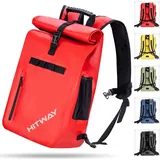 3-in-1 HITWAY Fahrradtasche Wasserdichte Fahrradtasche 29L Große Kapazität Fahrrad Rücksitz Kofferraumtasche rot - Rot