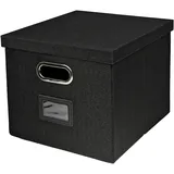 HMF Aufbewahrungsbox mit Deckel 33 x 37,5 x 28 cm 1-tlg. schwarz
