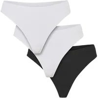 URBAN CLASSICS Rip Tanga 3 St. Schwarz/Weiß XL