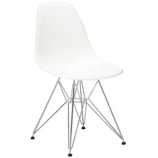 Vitra Stuhl Eames Plastic Side Chair  46.5x83x55 cm, Gestell: verchromt, Designer Charles & Ray Eames