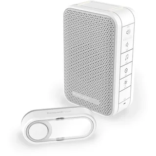 HONEYWELL HOME DC313S Serie 3 Tragbar, Funk-LED-Gong mit Klingeltaster (weiß)