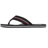 Tommy Hilfiger Herren Flip Flops Corporate Beach Sandal Zehentrenner, Schwarz (Black), 45