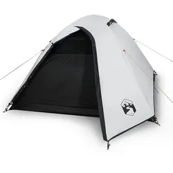 vidaXL Kuppel-Campingzelt 3 Personen Weiß Dunkel Wasserdicht