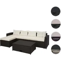 Mendler HWC-J34 Loungeset braun/beige