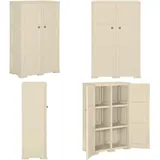 Vidaxl - Kunststoffschrank 79x43x125 cm Holzdesign Angora-Weiß - Aufbewahrungsbox - Garderobe - Schuhregal - Wohnzimmermöbel - Küchenorganisation