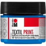 Marabu Textil Print primärcyan 100 ml, Sieb- und Hochdruckfarbe auf Wasserbasis, geruchsneutral und lichtecht, lange Offenzeit, für helle und dunkle Textilien