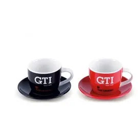 VW Collection Espressotasse 0,1 l Rot Schwarz 2 St.