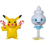 Jazwares Pokémon Battle Figure Set Figuren 2er-Pack Weihnachts-Edition: Pikachu, Gelantini