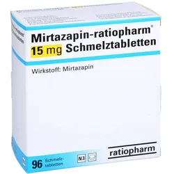 MIRTAZAPIN-ratiopharm 15 mg Schmelztabletten 96 St