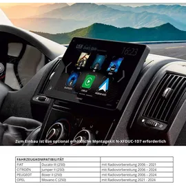 Apple ZENEC Z-E3771 1-DIN DAB+ Autoradio kompatibel mit Fiat Ducato III Citröen Jumpber II