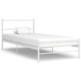 vidaXL Bett Weiß Metall 90x200 cm