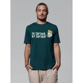 wat? APPAREL T-Shirt Oh captain my captain in Dunkelgrün | Gr.: 48