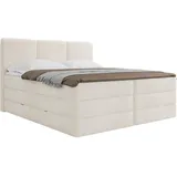 MID.YOU Boxspringbett - creme - H2/H3 - inklusive Topper - 180x200 cm