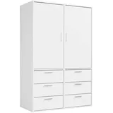 mokebo Drehtürenschrank Der Grenzenlose 120 x 187 x 58 cm Weiß