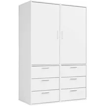 mokebo Drehtürenschrank Der Grenzenlose 120 x 187 x 58 cm Weiß