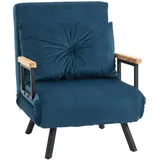 Homcom Schlafsofa, mit Bettfunktion, Relaxsessel mit Rückenkissen