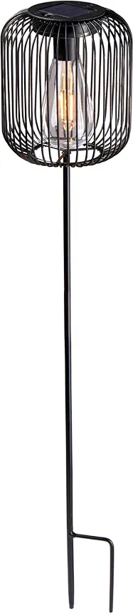 Solar Laterne 77cm am Stab schwarz