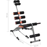 vidaXL Bauchtrainer in L-Form