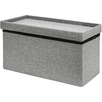 Dune Design Kinder Sitzbank mit Bauplatte 53 x 27 x 30 cm Grau