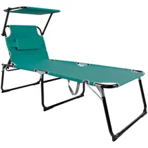 Mojawo XXL Gartenliege Aqua mit Dach
