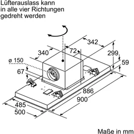 Siemens LR97CBS20 Deckenhaube 90 cm