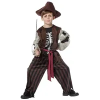 Karneval-Klamotten Zombie-Kostüm Skelett Kinder Horror Zombie Pirat Halloween, Kinderkostüm Seeräuber Jungen Pirat beige|braun|schwarz 152