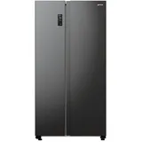 Gorenje NRR 9185 DABXL Side by Side Kühl-Gefrierkombination, EEK D, Convert Active, No Frost Plus, Multi Flow Kühlung, Fast Freeze, LED Display, Inverter Kompressor, schwarz