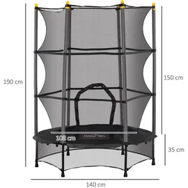 Homcom Kindertrampolin Stahl, Kunststoff