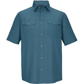 KILLTEC Kurzarmhemd kariert Taubenblau 3XL