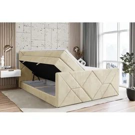 altdecor Boxspringbett 160 x 200 cm H3/H4 Beige