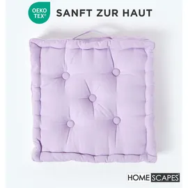 Homescapes Sitzkissen 40 x 40 cm Flieder