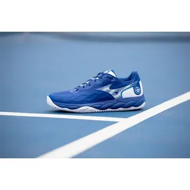 Mizuno Wave Enforce Court Cc - bellwether blau/weiß/fjord blau, Größe:8.5 - Blau