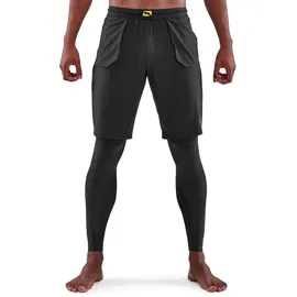 Skins S5 Superpose Long Tights Herren Schwarz S