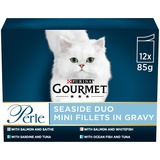 Purina Gourmet Perle Katzenfutter Gemischte Sorten Seaside, 12 x 85 g