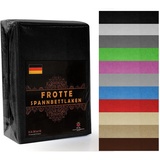 Frottee Spannbettlaken 120x200 cm Schwarz - Frottee Bettlaken 120x200cm – Frottee Spannbetttücher 120x200 – Frottee Leintuch – Frottee Spannbetttuch 120x200 - Frottee Laken 120x200