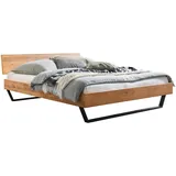 Hasena Massivholzbett Asti 180 x 200 cm Holz Braun Wildeiche