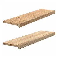 VidaXL Fensterbänke 2 Stk. Unbehandelt 90x25x2 cm Massivholz Eiche