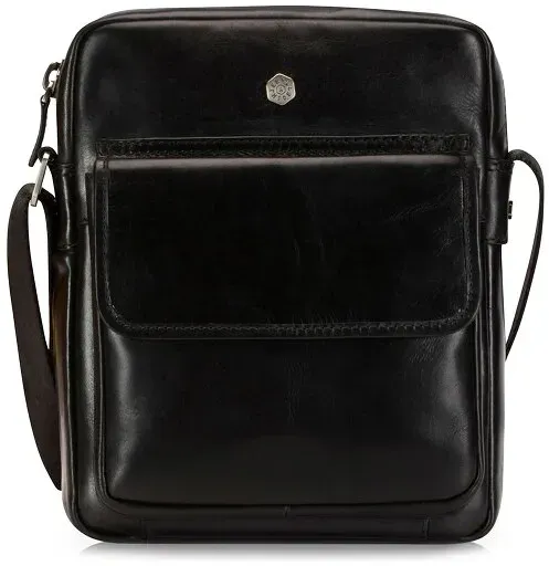 Jekyll & Hide Umhängetasche Leder 22 cm  schwarz