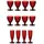 Villeroy & Boch Boston Coloured Wasser-, Wein- und Sektgläser 12er Set Rot