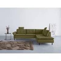 Home affaire Ecksofa Birkholm L-Form, Armlehnverstellung, auch in Easy Clean Bezug - mit Wasser zu reinigen grün