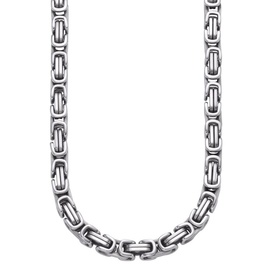 Firetti Edelstahlkette »Schmuck Geschenk, Halskette Königskette versch. Längen Gold+Silber«, Halsschmuck, 668461-60 edelstahlfarben