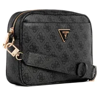 GUESS Umhängetasche Meridian Camera Bag Logo Umhängetaschen Grau