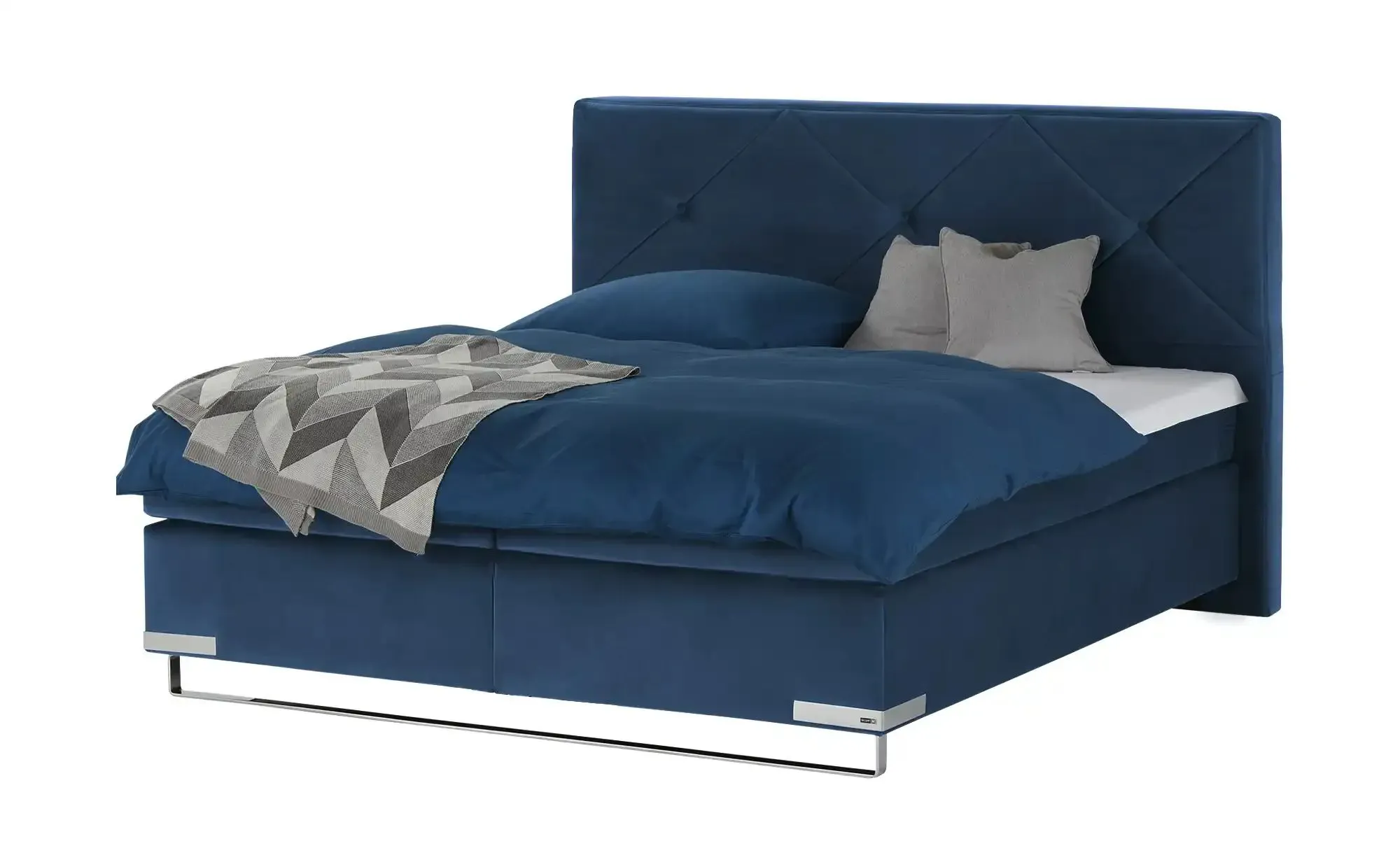Musterring Boxspringbett Standardversion Dubai , blau , Maße (cm): B: 197 H: 124