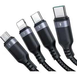 Joyroom USB-A auf USB-C/Lightning/Micro-USB 1,2 m Schwarz