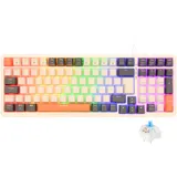 Rii Mechanische Tastatur Gaming Keyboard, Gaming Tastatur Kabel mit QWERTZ, Tastatur Mechanisch mit Blaue Schalter (Laut), Keyboard Gaming Tastatur 75 Prozent (Kabel Verbindung)